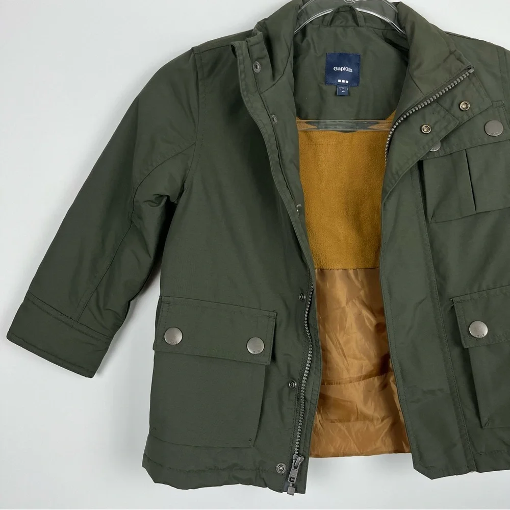 Gap Kids Green Puffy Coat Zip Jacket